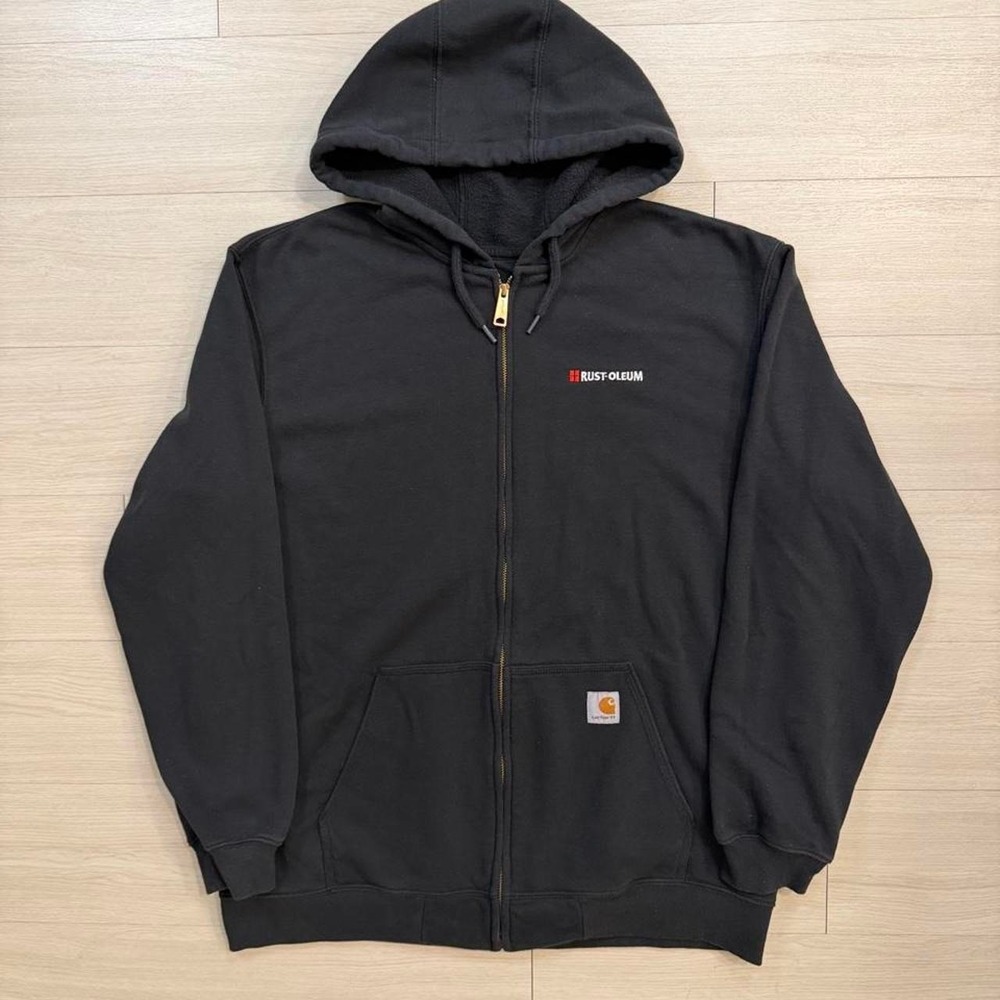 Carhartt Workwear Black Full Zip Hoodie Mens Size XL Outdoors